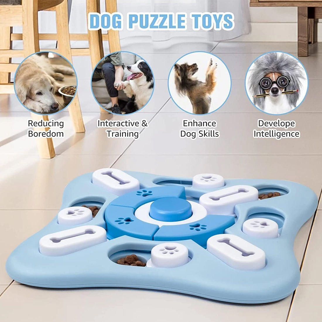 Interactive Dog Puzzle Feeder