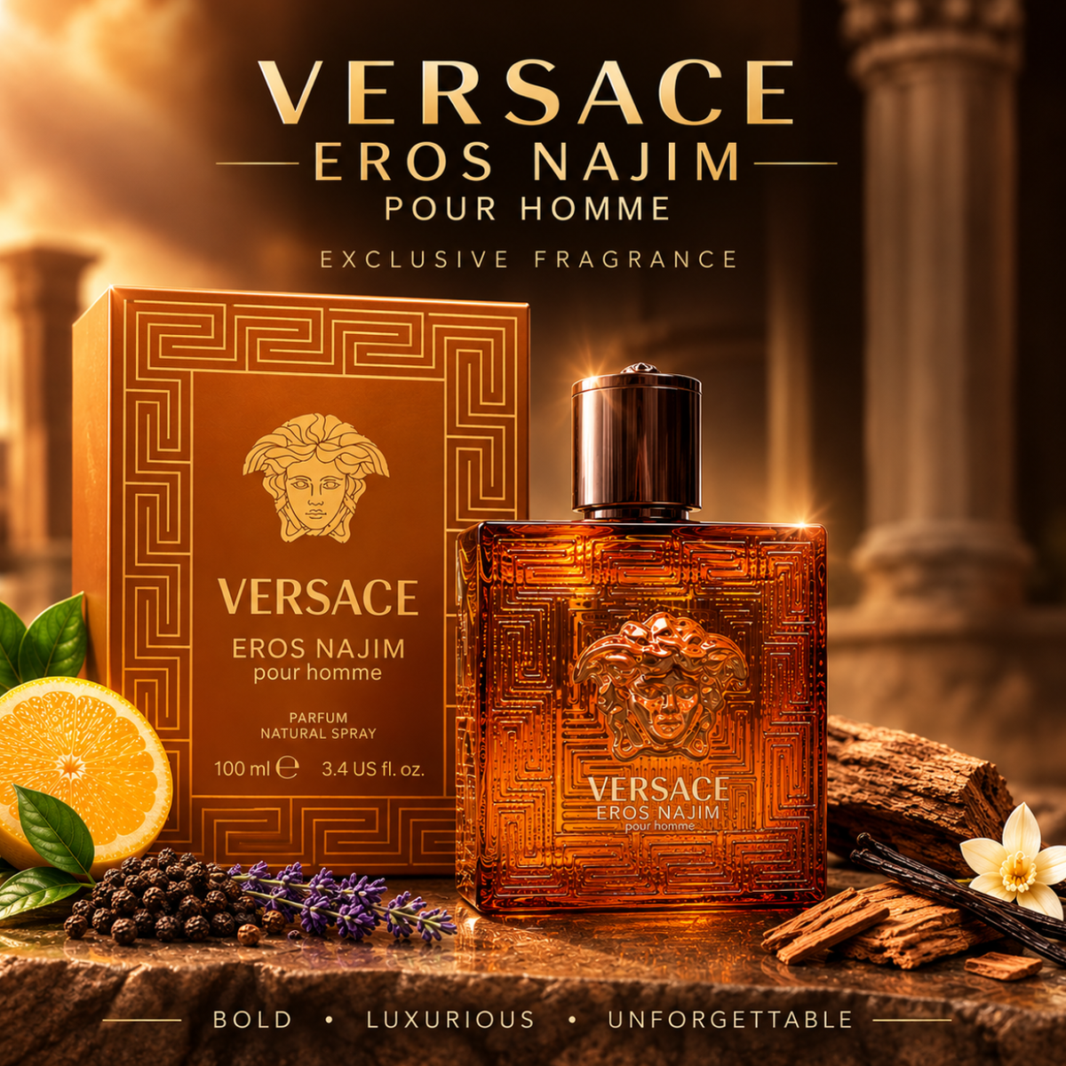 Versace Eros Najim Pour Homme Exclusive Fragrance Perfume 100ml