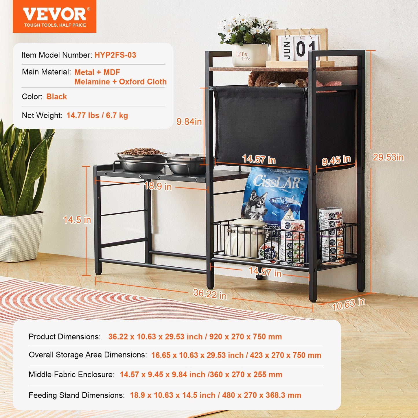 Pet Feeding Station With Storage