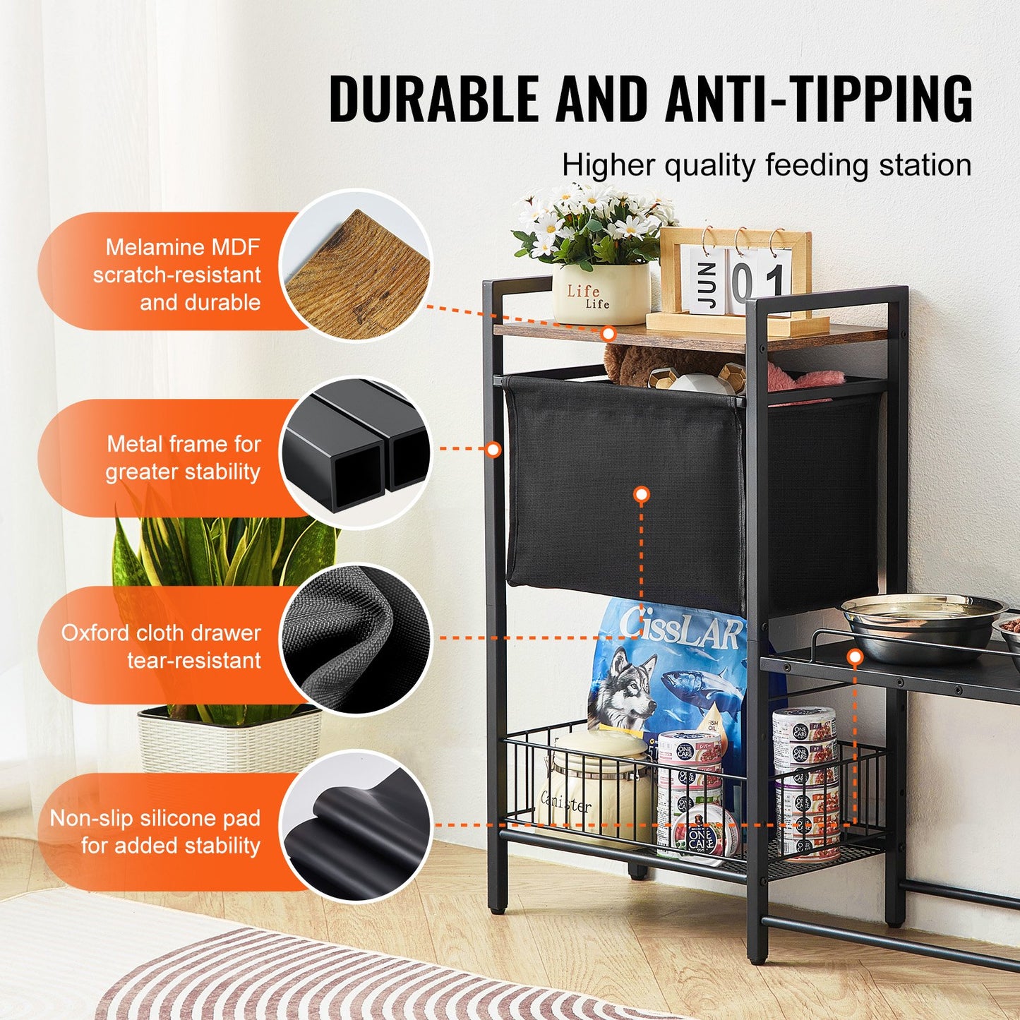 Pet Feeding Station With Storage
