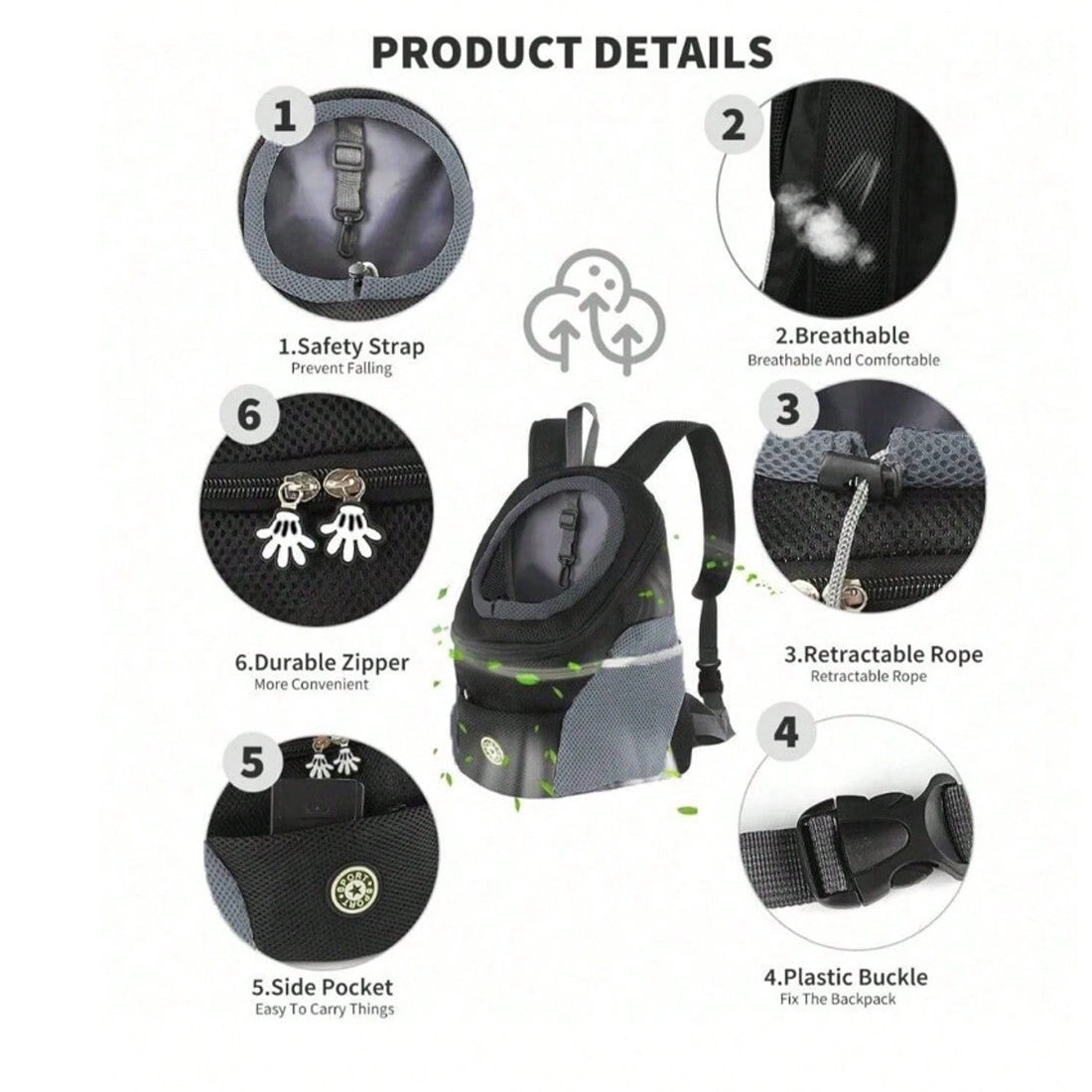 Pet Carrier Mesh Backpack