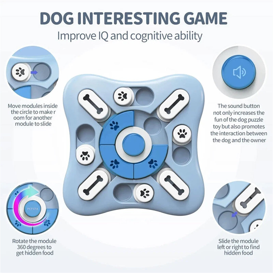 Interactive Dog Puzzle Feeder