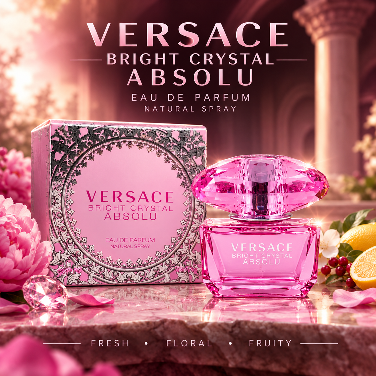 Versace Bright Crystal Absolu Eau De Parfum Spray 90ml/3oz